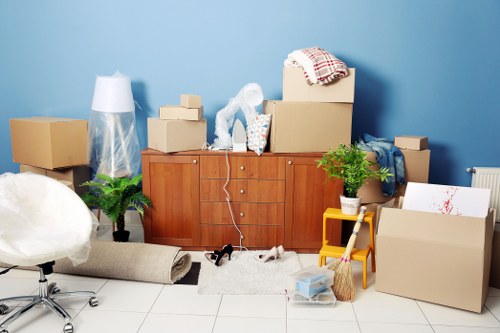 Removal team planning a house move in Colliers Wood