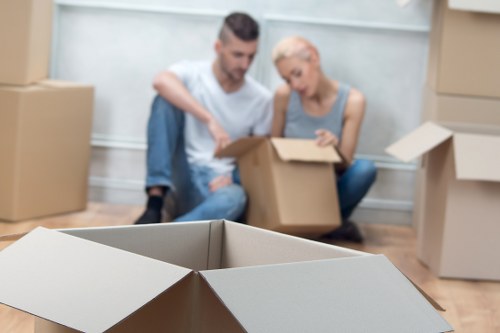 Moving furniture through a flat entrance with local access considerations