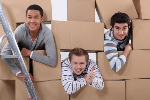 Careful handling of student belongings in a shared flat move near Colliers Wood