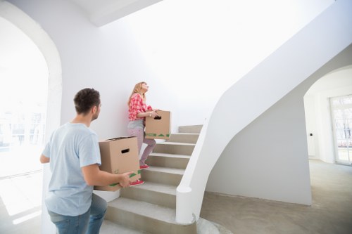 Moving van and property access considerations in Colliers Wood