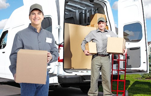 Van loading furniture and boxes for a Colliers Wood customer