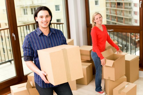 Careful packing materials for fragile items during a move